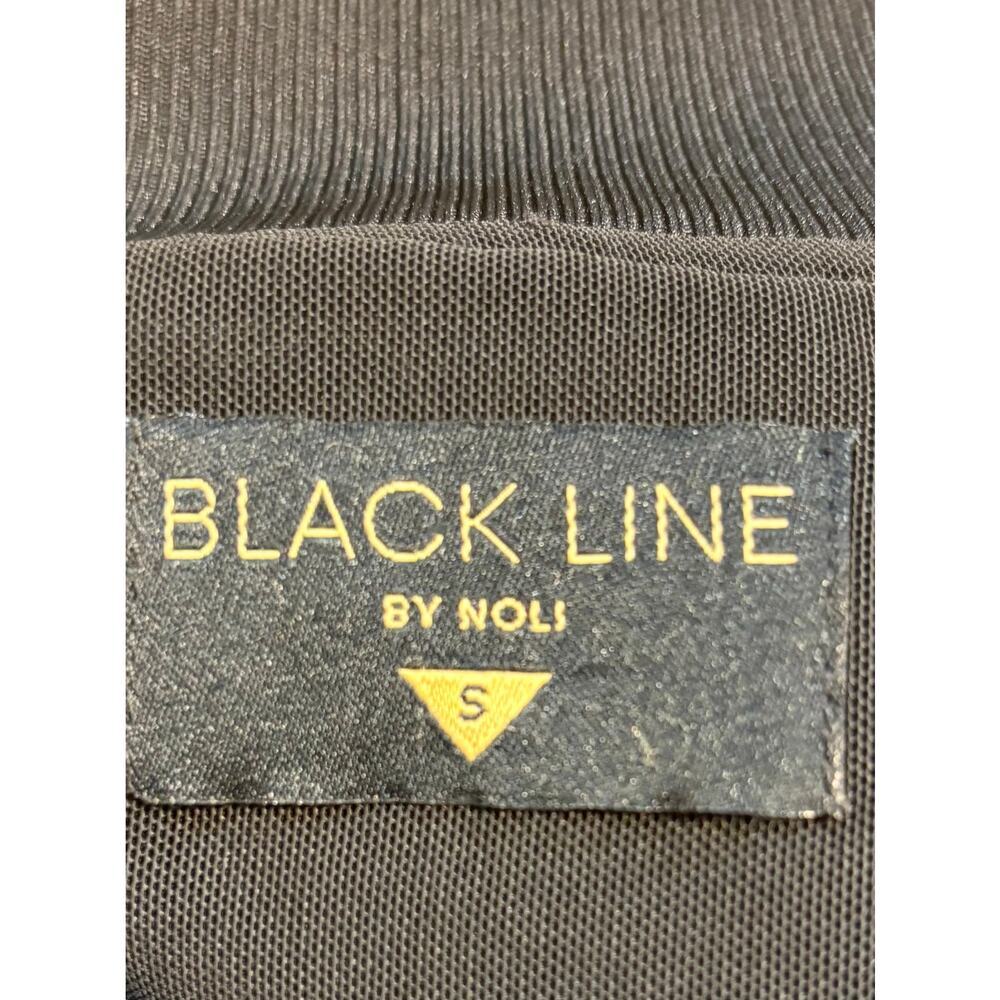 Holographic Reflective Bomber Jacket Iridescent Silver Black Line Noli, Size S - Picture 8 of 10